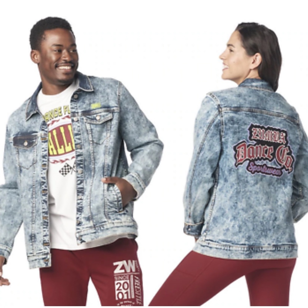 Zumba Dance Co. Unisex Denim Jacket (XL) NWT